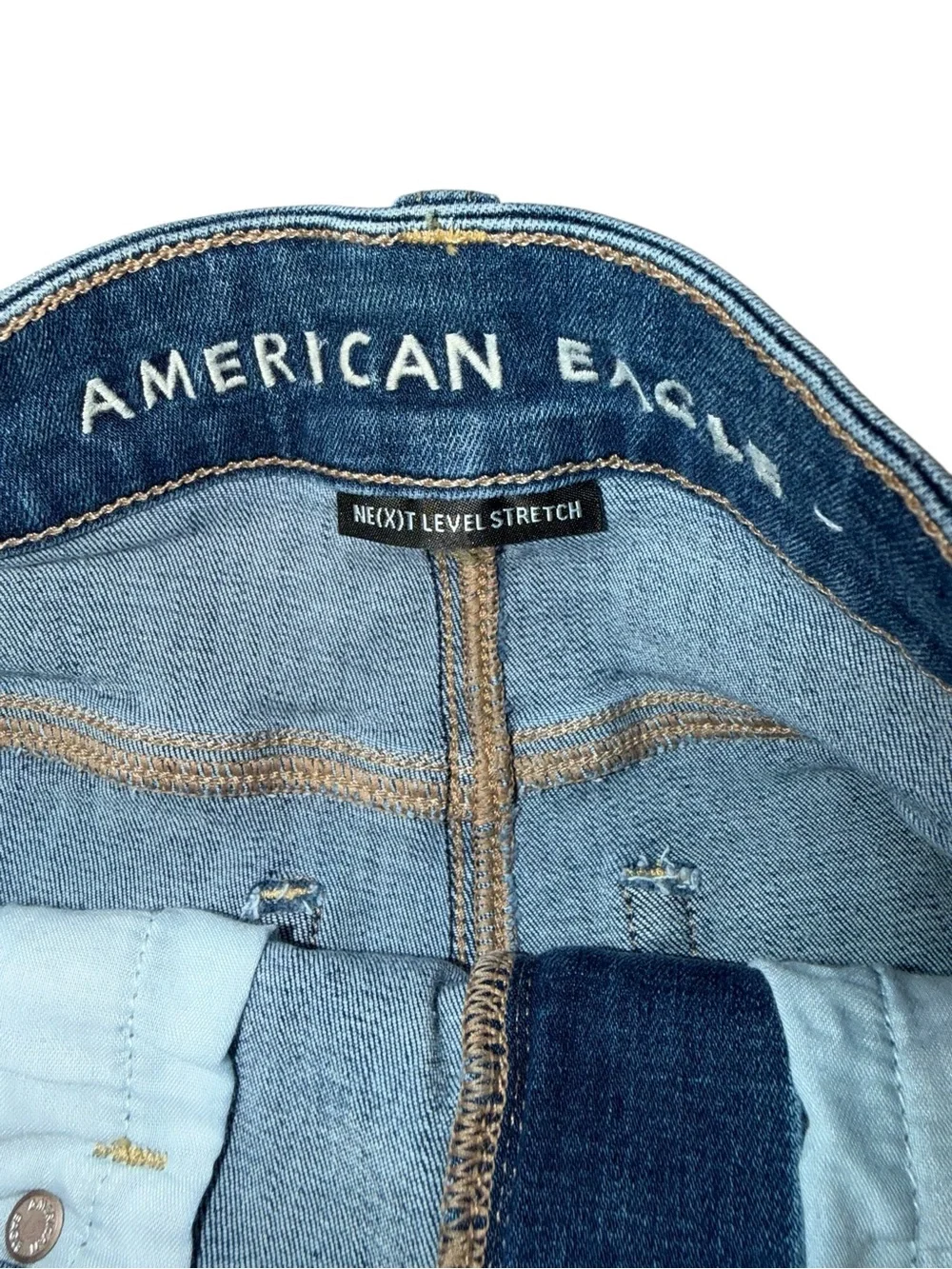 American Eagle Outfitters Blue Distressed Denim Cutoff Shorts